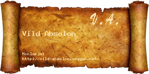 Vild Absolon névjegykártya